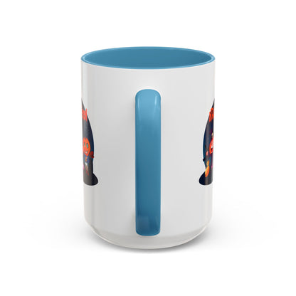 Accent Coffee Mug - Super kiddo wearing pumpkin - [[{"value":"Wonderwear Kid"}]]