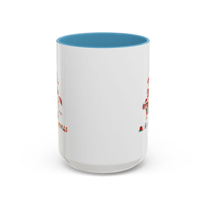 Accent Coffee Mug - Super kiddo making christmas tree with text - [[{"value":"Wonderwear Kid"}]]