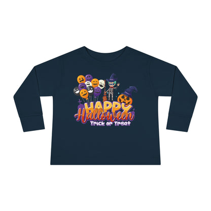 Toddler Long Sleeve Tee - Happy halloween trick or treat - [[{"value":"Wonderwear Kid"}]]