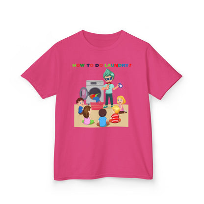 Kids Heavy Cotton™ Tee - super kiddo teaching laundry - [[{"value":"Wonderwear Kid"}]]