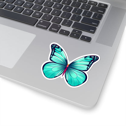 Kiss-Cut Vinyl Decals - Butterfly - blue Printify