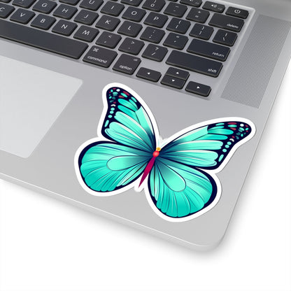 Kiss-Cut Vinyl Decals - Butterfly - blue Printify