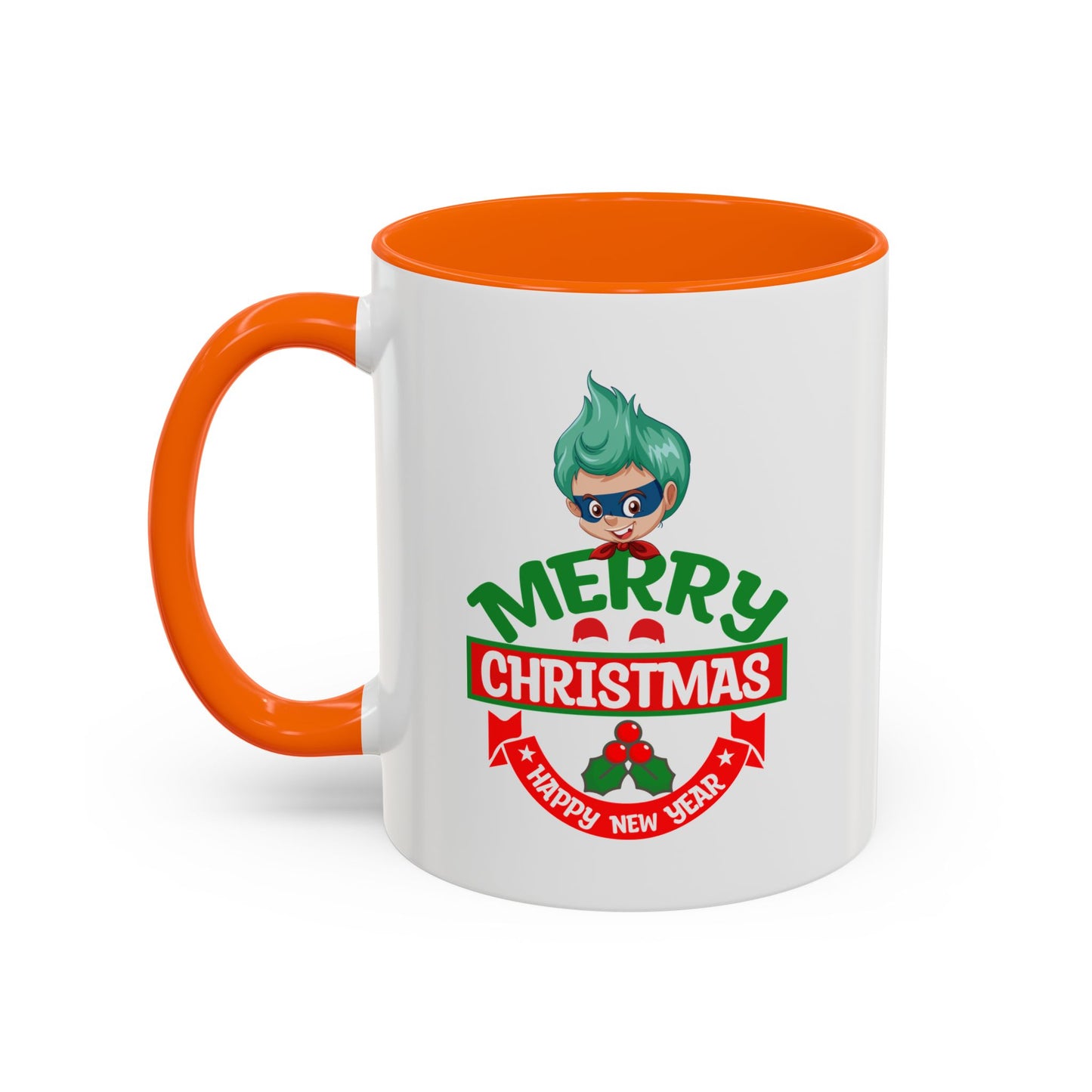 Accent Coffee Mug - Merry chridtmas from super kiddo