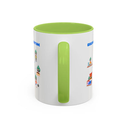 Accent Coffee Mug - Super kiddo daily routine - [[{"value":"Wonderwear Kid"}]]