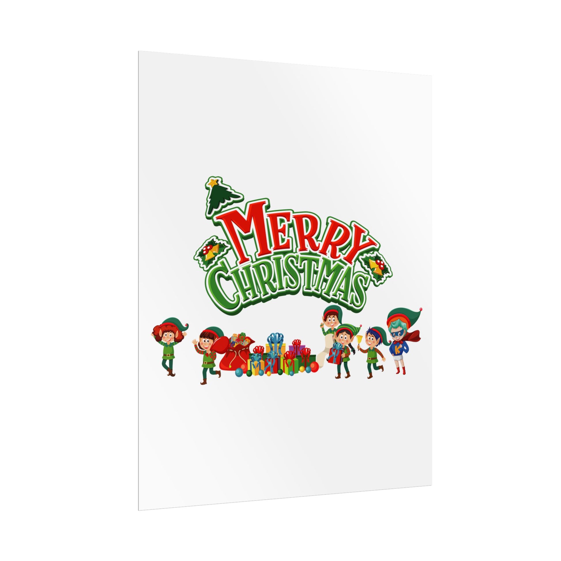Rolled Posters - Merry christmas from super friends - [[{"value":"Wonderwear Kid"}]]