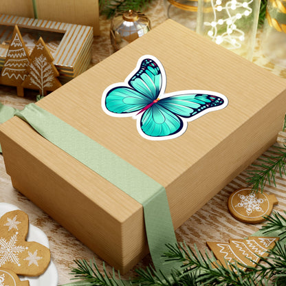Kiss-Cut Vinyl Decals - Butterfly - blue Printify
