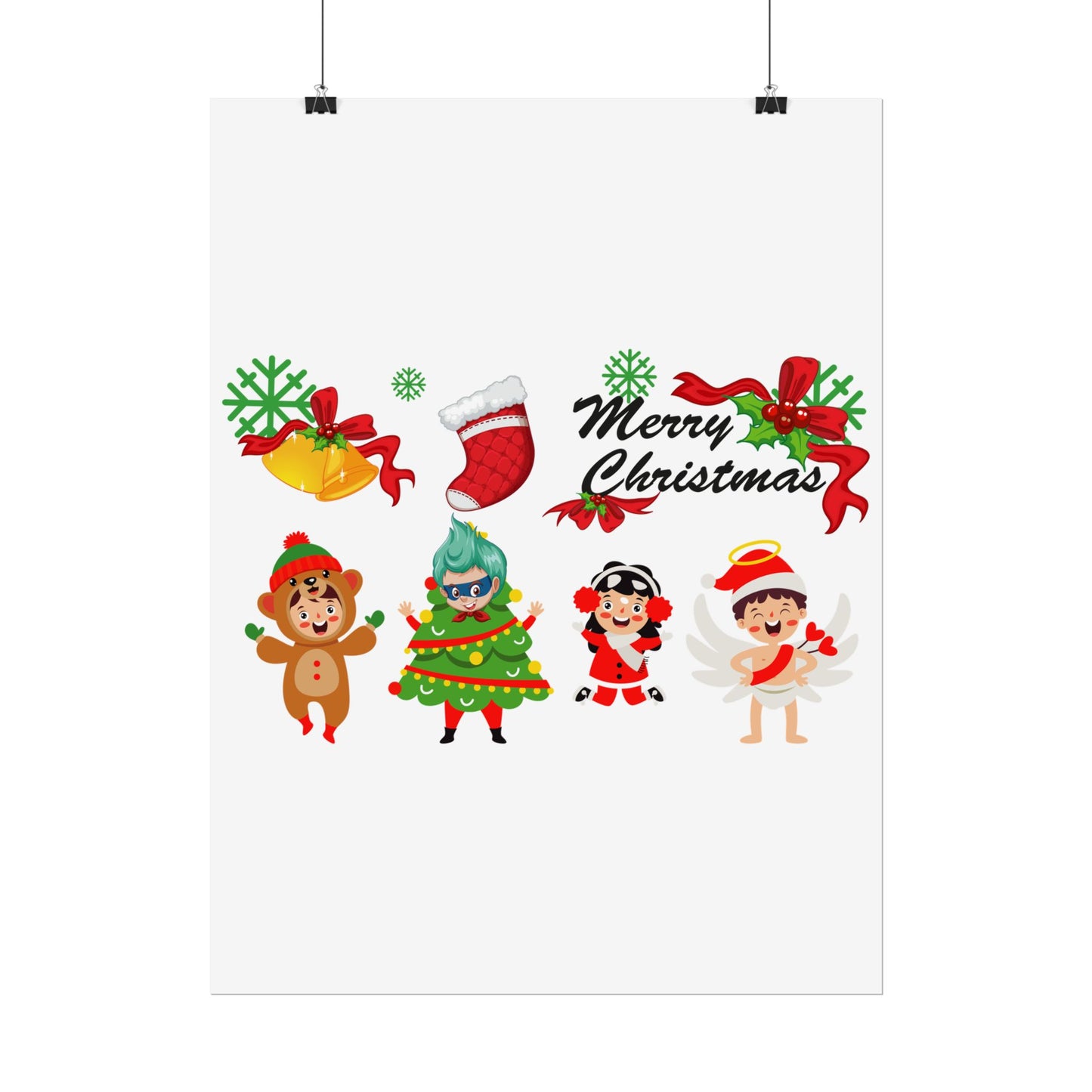 Rolled Posters - Merry christmas from super kid - [[{"value":"Wonderwear Kid"}]]