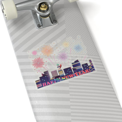 Kiss-Cut Stickers - Super kiddo with fireworks with text - [[{"value":"Wonderwear Kid"}]]