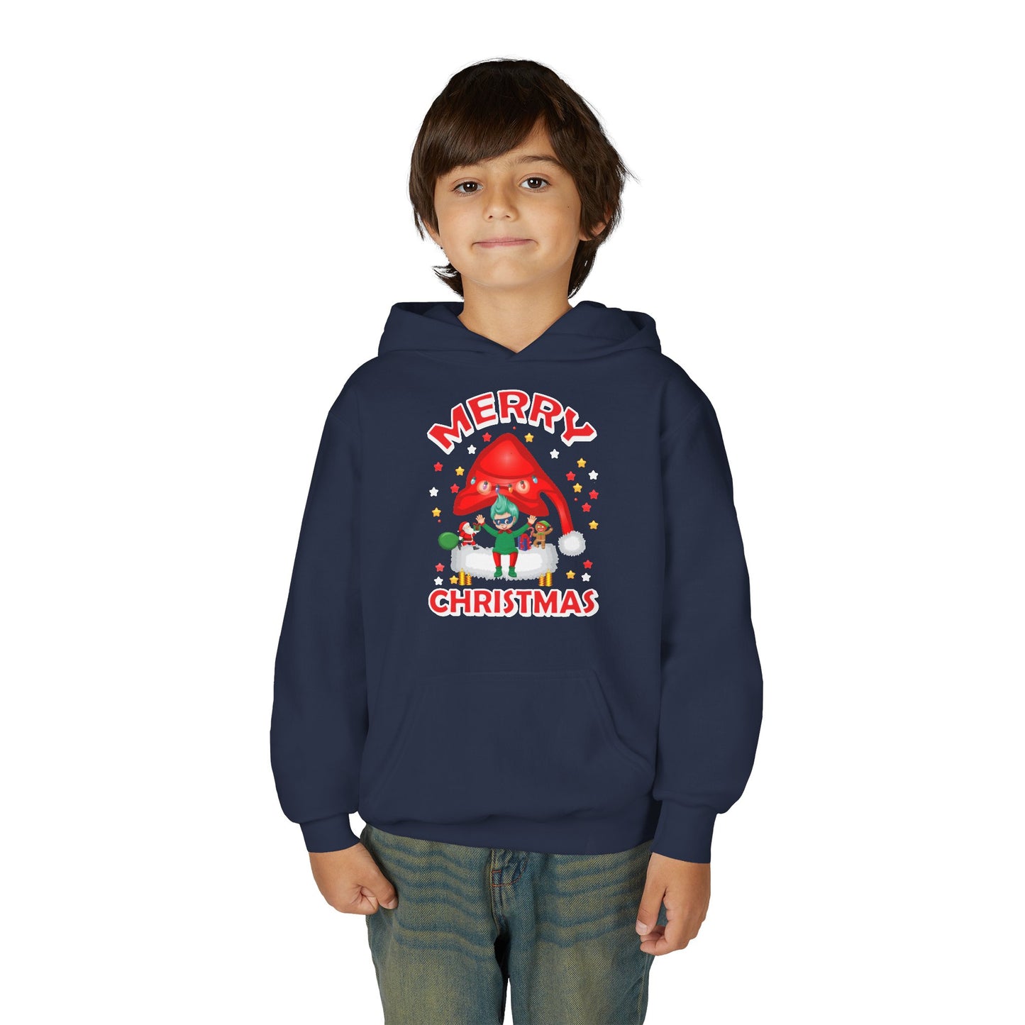 Youth Heavy Blend Hooded Sweatshirt - Merry christmas