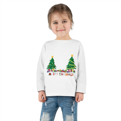 Toddler Long Sleeve Tee - Christmas and snowing - [[{"value":"Wonderwear Kid"}]]