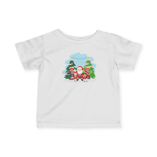 Infant Fine Jersey Tee - Super kiddo with santa claus - [[{"value":"Wonderwear Kid"}]]