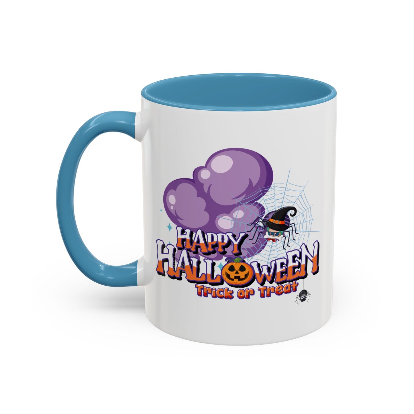 Accent Coffee Mug - Happy holloween - spider kiddo