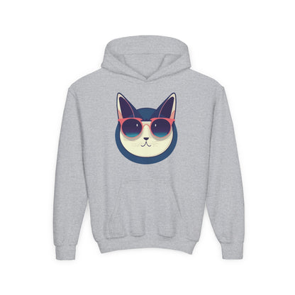 Kids Cool Cat Hoodie Printify