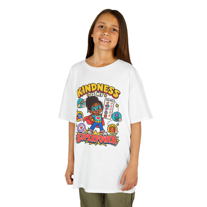 Kids Heavy Cotton™ Tee - Kindness Is My Superpower