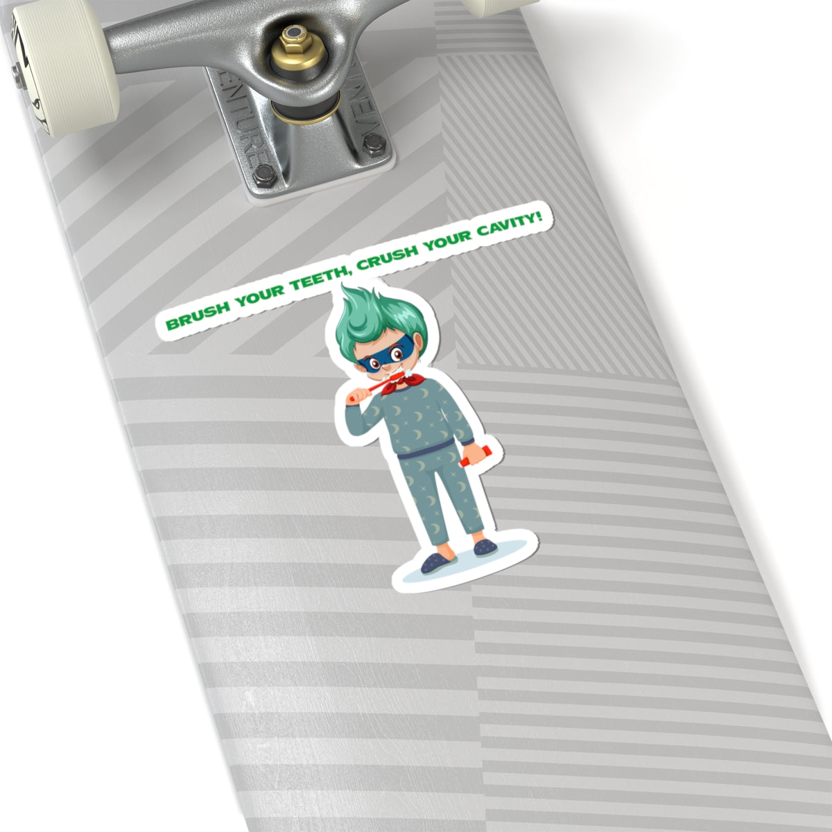 Kiss-Cut Stickers - Super kiddo brushing teeth - [[{"value":"Wonderwear Kid"}]]