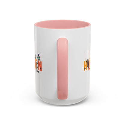 Accent Coffee Mug - Holloween hanging letters Printify