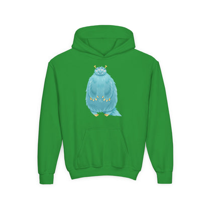 Youth Heavy Blend Hooded Sweatshirt - Blue monster Printify