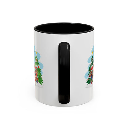 Accent Coffee Mug - Super kiddo with santa claus - [[{"value":"Wonderwear Kid"}]]