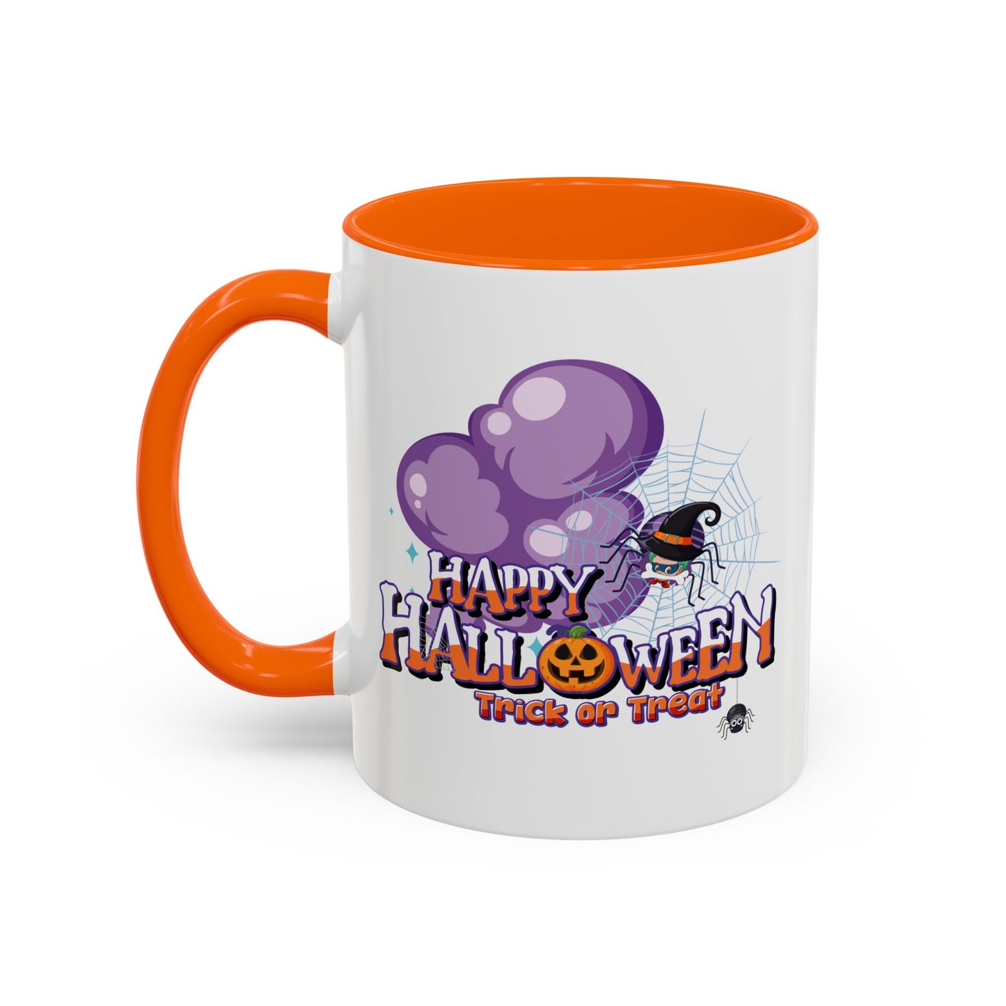 Accent Coffee Mug - Happy holloween - spider kiddo