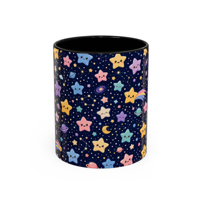 Accent Coffee Mug  (11/15 oz) - Kawaii Pastel Cosmic Night