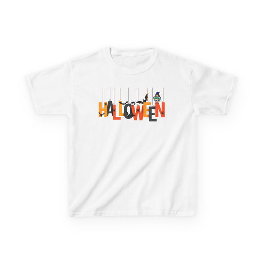 Kids Heavy Cotton™ Tee - Holloween hanging letters Printify