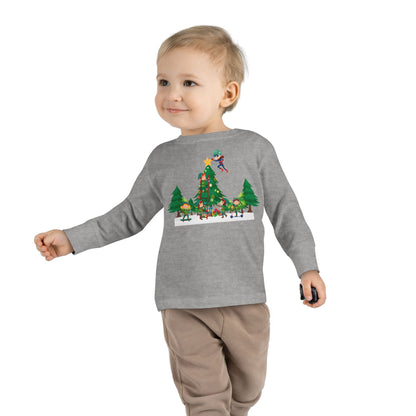 Toddler Long Sleeve Tee - Super kiddo putting the stars - [[{"value":"Wonderwear Kid"}]]