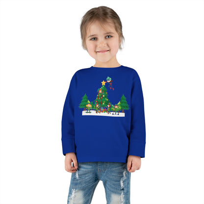 Toddler Long Sleeve Tee - Super kiddo putting the stars - [[{"value":"Wonderwear Kid"}]]