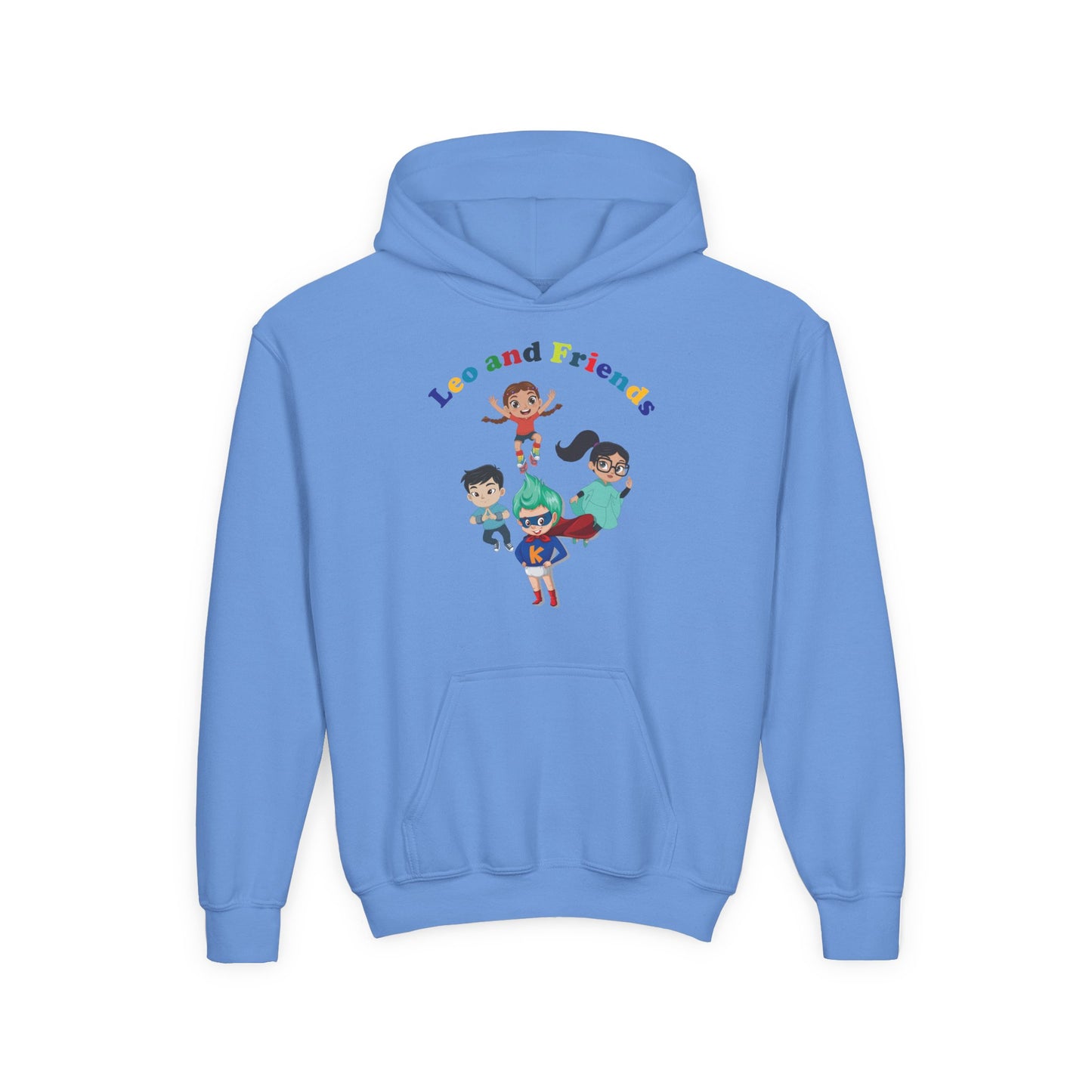 Youth Heavy Blend Hooded Sweatshirt - Leo & Friends