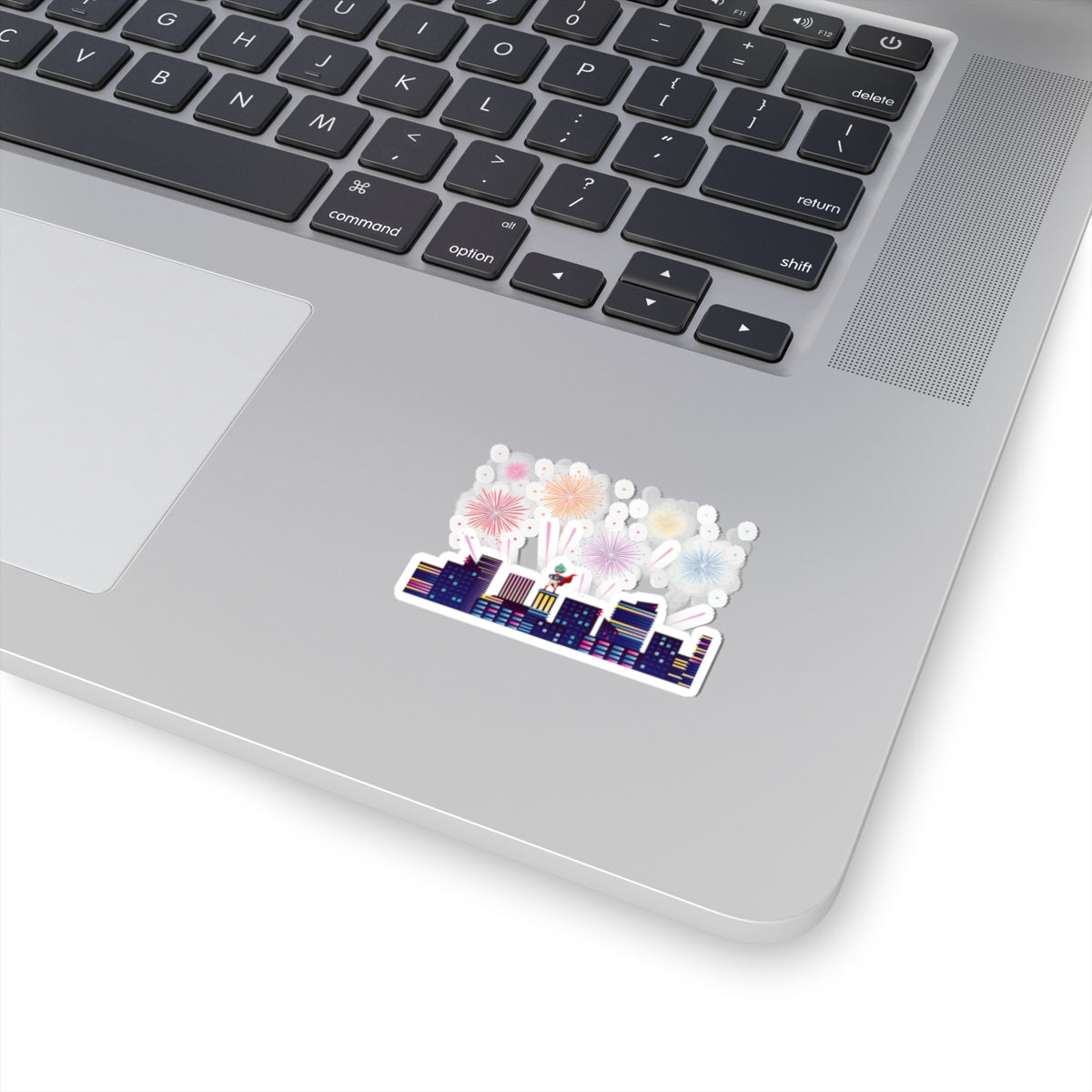 Kiss-Cut Stickers - Super kiddo with fireworks - [[{"value":"Wonderwear Kid"}]]