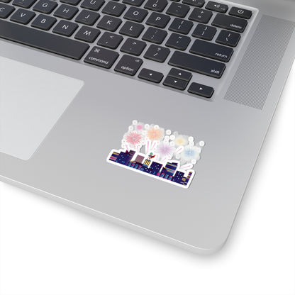 Kiss-Cut Stickers - Super kiddo with fireworks - [[{"value":"Wonderwear Kid"}]]