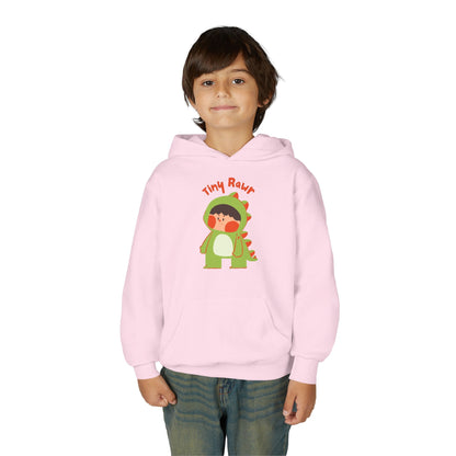 Youth Heavy Blend Hooded Sweatshirt - Tiny Raur, Cute Dino Printify