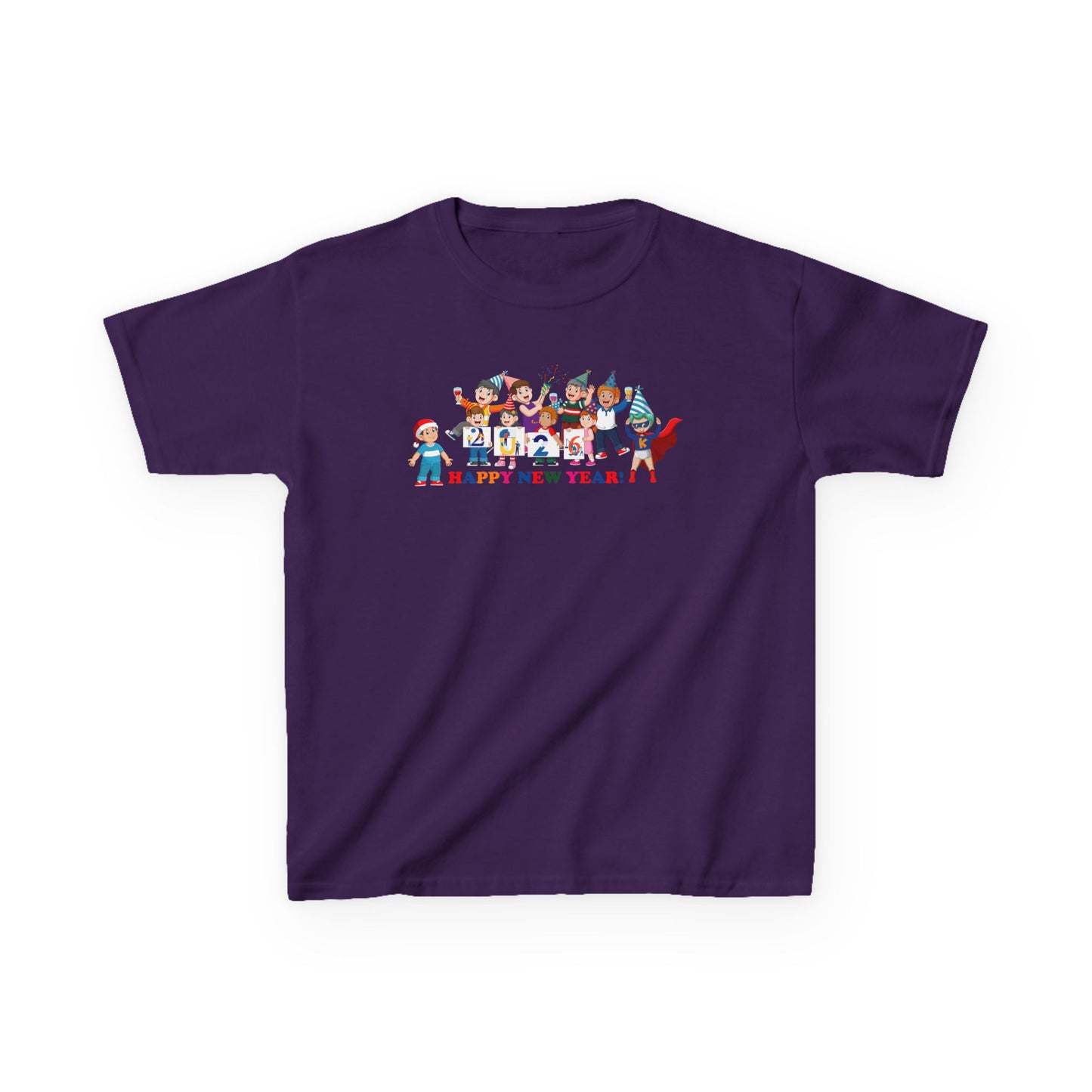 Kids Heavy Cotton™ Tee - Happy new year from super kiddo - [[{"value":"Wonderwear Kid"}]]