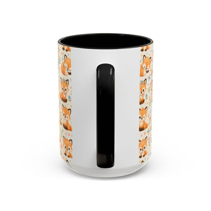 Accent Coffee Mug  (11/15 oz) - Baby foxes