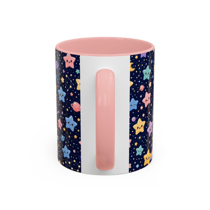 Accent Coffee Mug  (11/15 oz) - Kawaii Pastel Cosmic Night