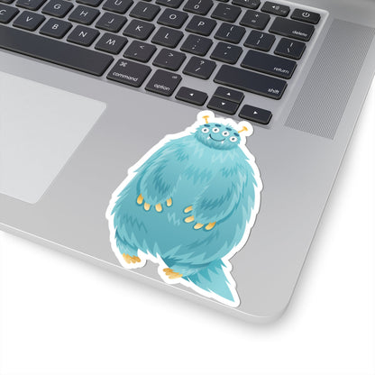 Kiss-Cut Vinyl Decals - Blue monster Printify
