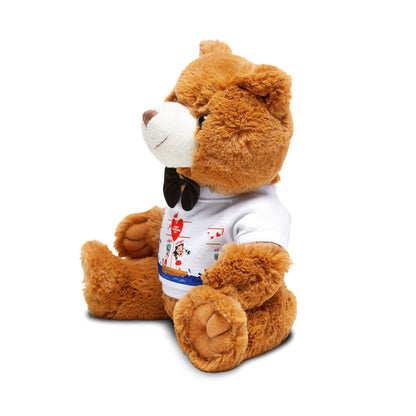 Teddy Bear with T-Shirt - Valentines -  Love sailing - [[{"value":"Wonderwear Kid"}]]