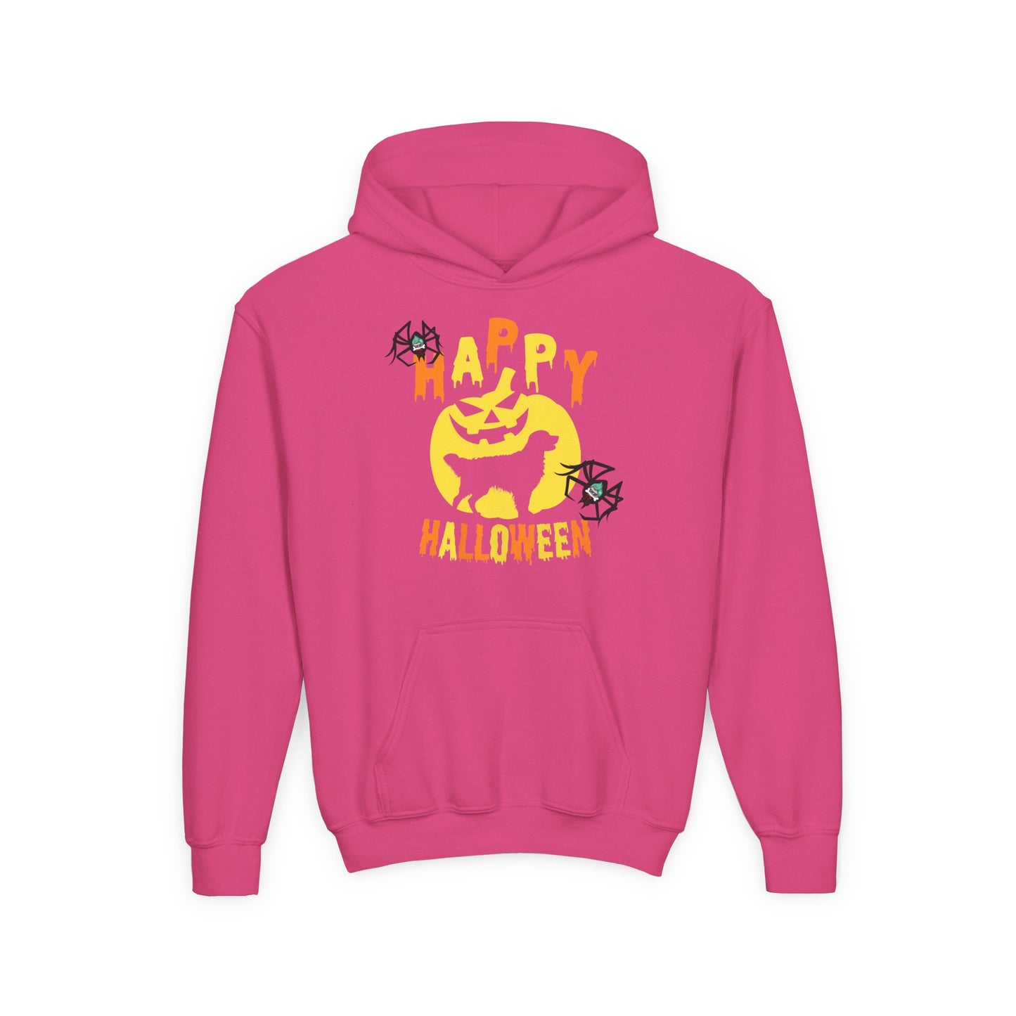 Youth Heavy Blend Hooded Sweatshirt - Happy holloween