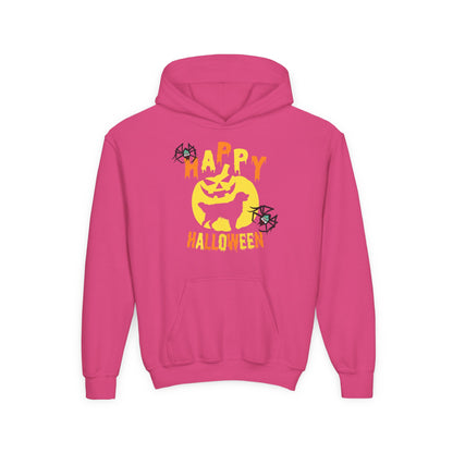 Youth Heavy Blend Hooded Sweatshirt - Happy holloween Printify