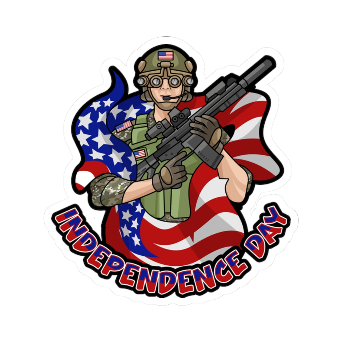 Kiss-Cut Stickers - Independence day