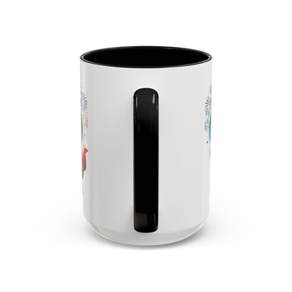 Accent Coffee Mug - Super kiddo holding globe - [[{"value":"Wonderwear Kid"}]]