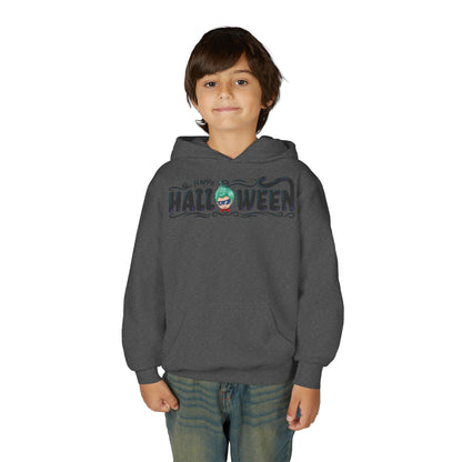 Youth Heavy Blend Hooded Sweatshirt - Happy halloween by super kiddo Printify