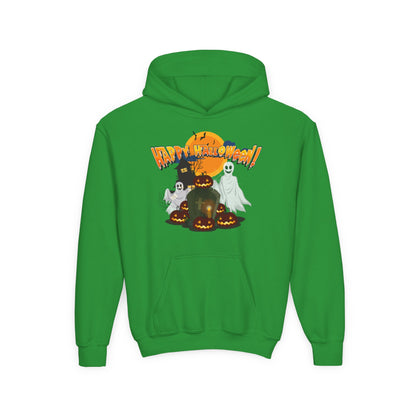 Youth Heavy Blend Hooded Sweatshirt - Happy holloween - cemetery - [[{"value":"Wonderwear Kid"}]]