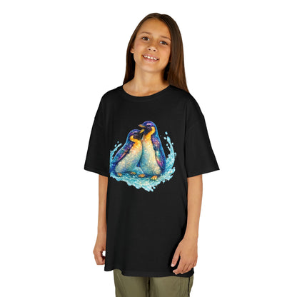 Kids Heavy Cotton™ Tee - Magical penguins in sparkling water