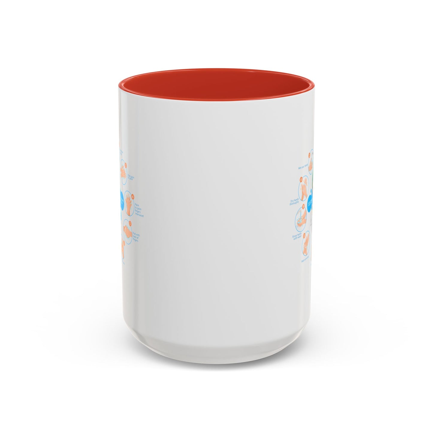 Accent Coffee Mug - Super kiddo hand washing steps