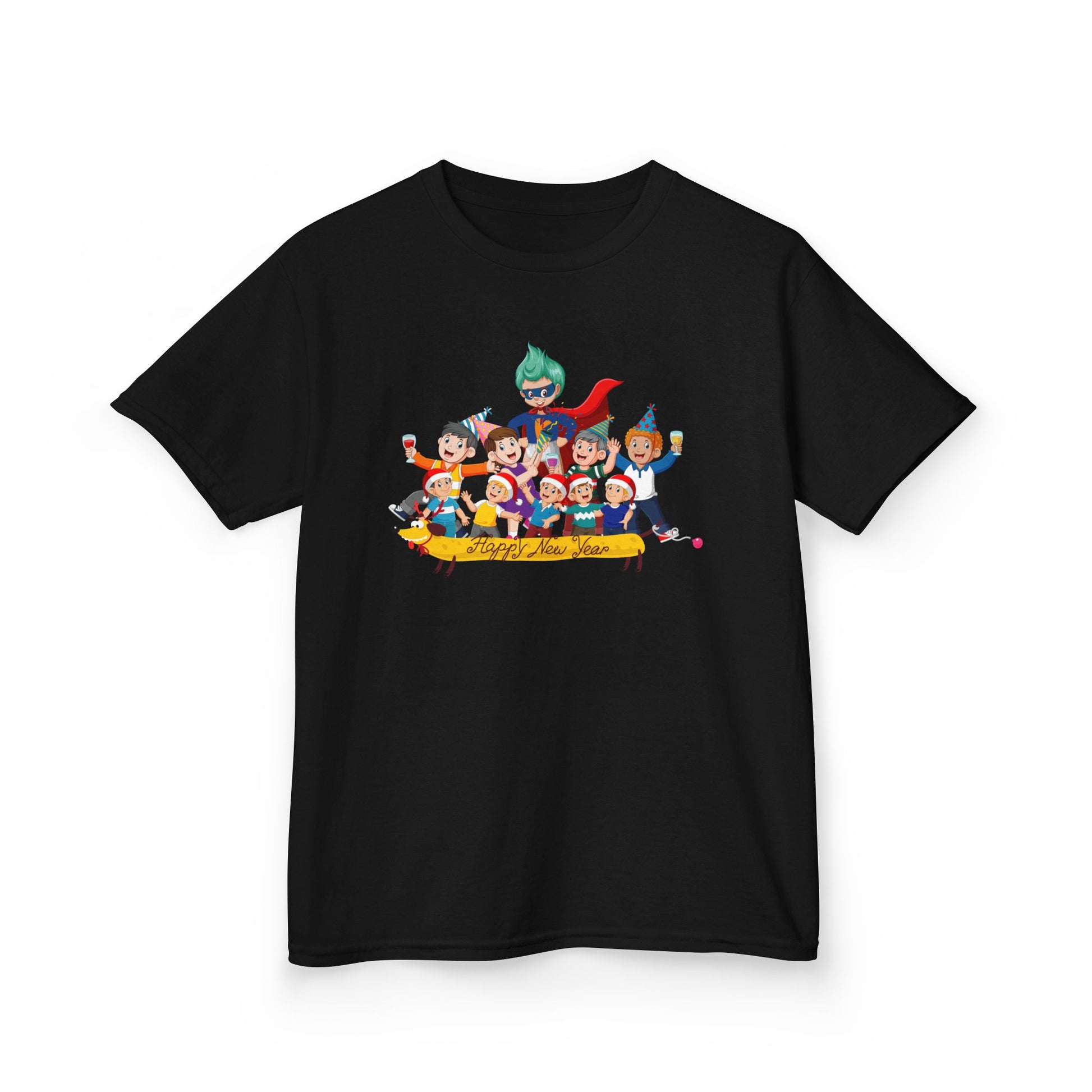 Kids Heavy Cotton™ Tee - Happy new year with friends - [[{"value":"Wonderwear Kid"}]]