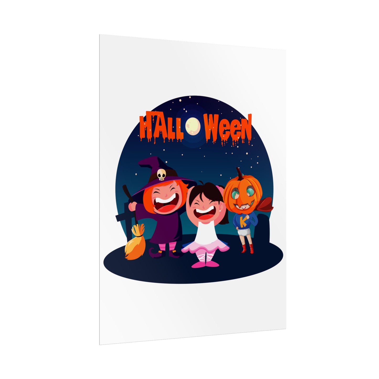 Rolled Posters - Super kiddo wearing pumpkin - [[{"value":"Wonderwear Kid"}]]
