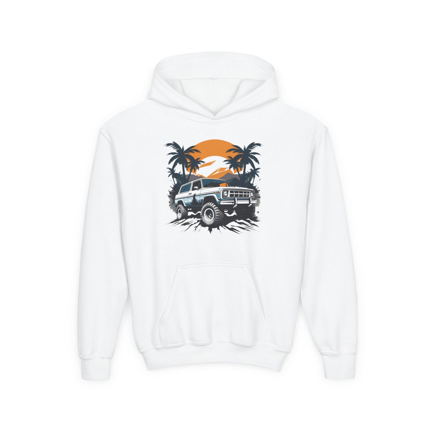 Youth Heavy Blend Hooded Sweatshirt - Off road car