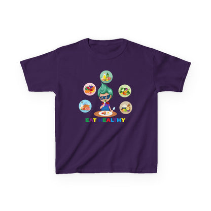 Kids Heavy Cotton™ Tee - Supper kiddo showing healthy food to eat - [[{"value":"Wonderwear Kid"}]]