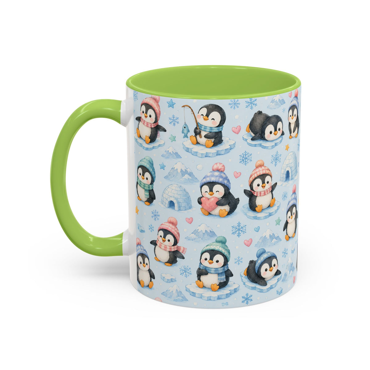 Accent Coffee Mug  (11/15 oz) - Penguin Winter Wonderland