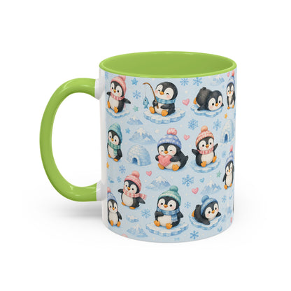Accent Coffee Mug  (11/15 oz) - Penguin Winter Wonderland